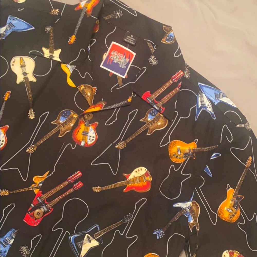 Demcrazy guitar button up dress shirt